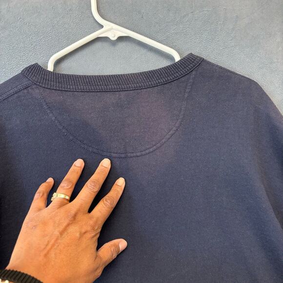 Champion Solid Blue Crewneck Mens XL Sweatshirt Performance Embroidered Logo - Picture 4 of 9